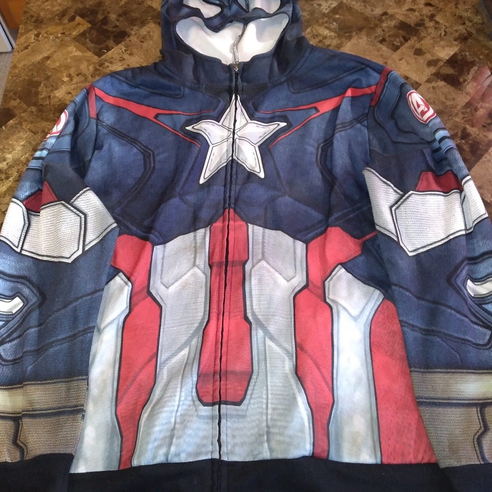 Mens medium Captain America zip up hoodie
